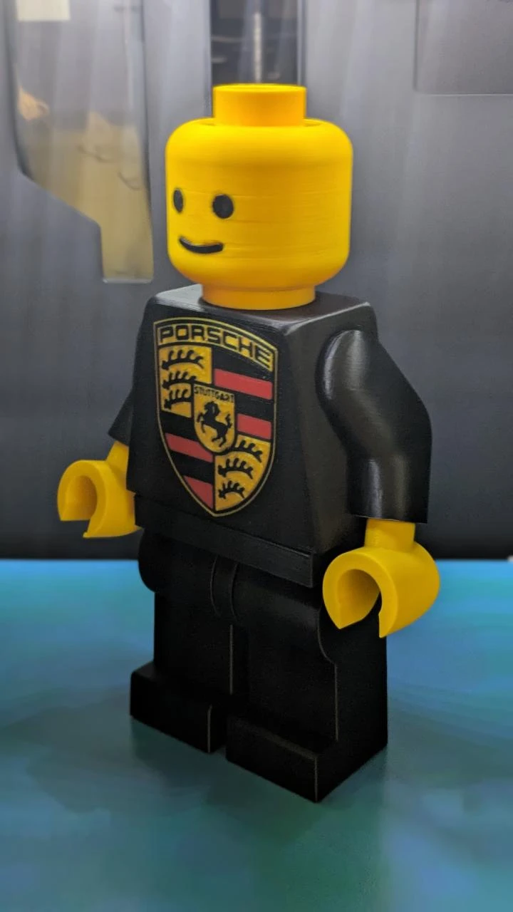 Figura gigante estilo ladrillos - Colección Porsche (20 cm) - Dorado brillante – photo 3